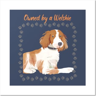 Welsh Springer Spaniel watercolor design Posters and Art